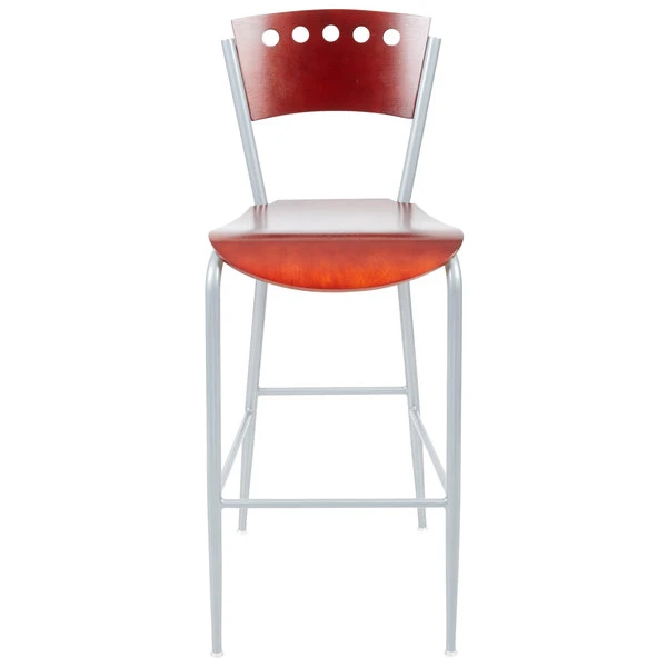 Brand new 🔥 Lancaster Table & Seating Mahogany Finish Bar Height Cafe Chair 🔔 - Image 4