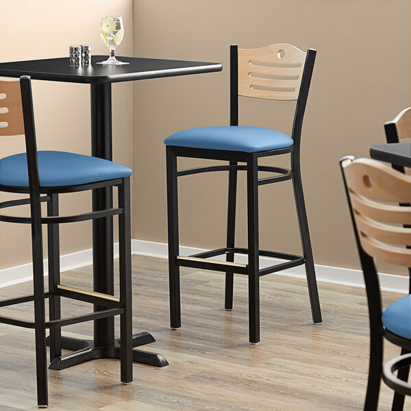 Lancaster Table & Seating Natural Finish Bar Height Bistro Chair with 2" Blue Padded Seat Buy ???? Lancaster Table & Seating Natural Finish Bar Height Bistro Chair With 2" Blue Padded Seat ???? -Lancaster Shop unnamed file 1012