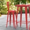 Wholesale ???? LT&S Alloy Series Lancaster Table & Seating Alloy Series Red Metal Indoor / Outdoor Industrial Cafe Barstool With Vertical Slat Back And Drain Hole Seat ???? -Lancaster Shop unnamed file 106