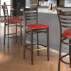 Flash Sale ✨ LT&S Spartan Series Lancaster Table & Seating Spartan Series Bar Height Metal Ladder Back Chair With Walnut Wood Grain Finish And Red Vinyl Seat ???? -Lancaster Shop unnamed file 1060