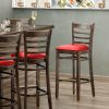 Discount ???? Lancaster Table & Seating Vintage Finish Ladder Back Bar Height Chair With Red Padded Seat ???? -Lancaster Shop unnamed file 1108