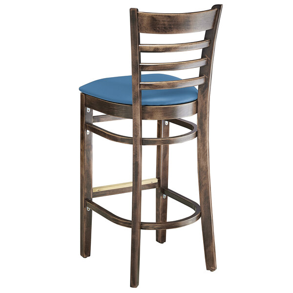 Lancaster Table & Seating Vintage Finish Wooden Ladder Back Bar Height Chair with Blue Padded Seat Top 10 ⌛ Lancaster Table & Seating Vintage Finish Wooden Ladder Back Bar Height Chair With Blue Padded Seat ???? -Lancaster Shop unnamed file 1114