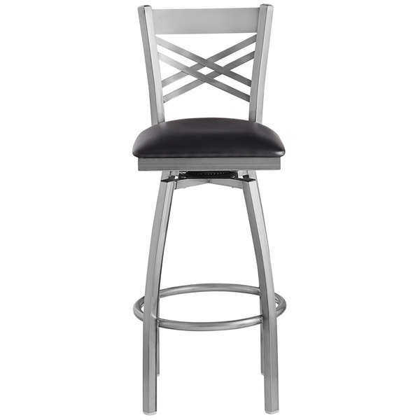 Lancaster Table & Seating Cross Back Bar Height Clear Coat Swivel Chair with Black Vinyl Seat New ???? Lancaster Table & Seating Cross Back Bar Height Clear ???? Coat Swivel Chair With Black Vinyl Seat ⭐ -Lancaster Shop unnamed file 112