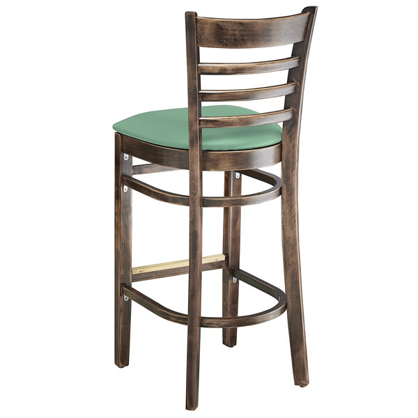 Lancaster Table & Seating Vintage Finish Wooden Ladder Back Bar Height Chair with Seafoam Padded Seat Hot Sale ✨ Lancaster Table & Seating Vintage Finish Wooden Ladder Back Bar Height Chair With Seafoam Padded Seat ???? -Lancaster Shop unnamed file 1126