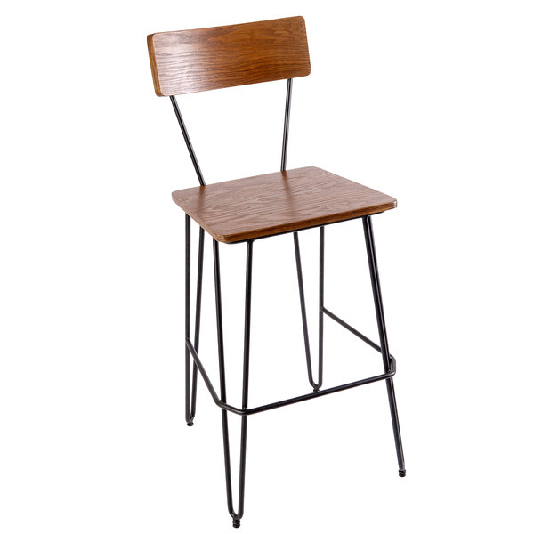 BFM Seating JS44BASH-AASB NV Barstool with Sand Black Steel Wire Frame and Autumn Ash Veneer Wood Seat and Back Cheapest ???? BFM Seating JS44BASH-AASB NV Barstool With Sand Black Steel Wire Frame And Autumn Ash Veneer Wood Seat And Back ???? -Lancaster Shop unnamed file 1137