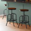 Coupon ???? Lancaster Table & Seating Screw Top Adjustable Height Black Barstool With Antique Walnut Seat ???? -Lancaster Shop unnamed file 115