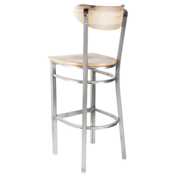 Lancaster Table & Seating Boomerang Bar Height Clear Coat Chair with Driftwood Seat and Back Buy ???? LT&S Boomerang Series Lancaster Table & Seating Boomerang Bar Height Clear ???? Coat Chair With Driftwood Seat And Back ???? -Lancaster Shop unnamed file 1154