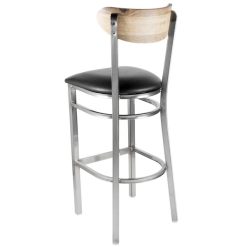 Wholesale ✔️ LT&S Boomerang Series Lancaster Table & Seating Boomerang Bar Height Clear ???? Coat Chair With Black Vinyl Seat And Driftwood Back ???? -Lancaster Shop unnamed file 1165