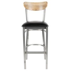 Wholesale ✔️ LT&S Boomerang Series Lancaster Table & Seating Boomerang Bar Height Clear ???? Coat Chair With Black Vinyl Seat And Driftwood Back ???? -Lancaster Shop unnamed file 1166