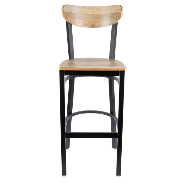 Lancaster Table & Seating Boomerang Bar Height Black Chair with Driftwood Seat and Back Cheap ???? LT&S Boomerang Series Lancaster Table & Seating Boomerang Bar Height Black Chair With Driftwood Seat And Back ???? -Lancaster Shop unnamed file 1184