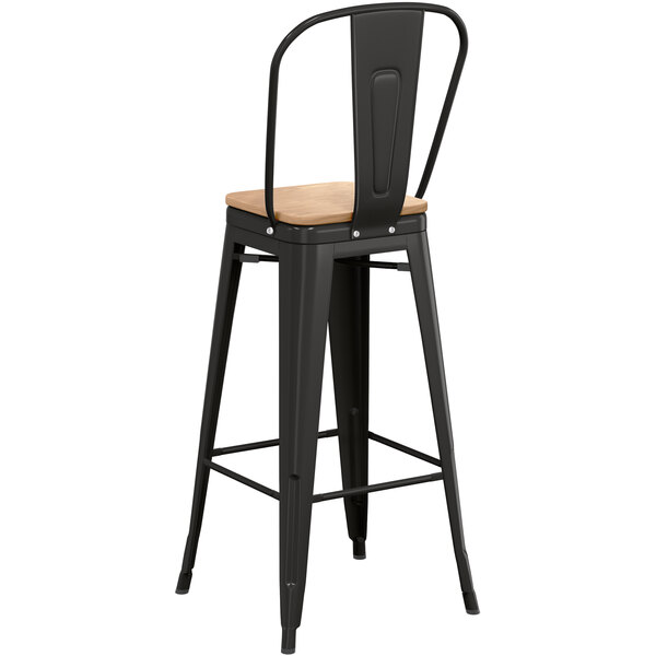 Lancaster Table & Seating Alloy Series Black Metal Indoor Industrial Cafe Bar Height Stool with Vertical Slat Back and Natural Wood Seat Budget ✔️ LT&S Alloy Series Lancaster Table & Seating Alloy Series Black Metal Indoor Industrial Cafe Bar Height Stool With Vertical Slat Back And Natural Wood Seat ???? -Lancaster Shop unnamed file 1241
