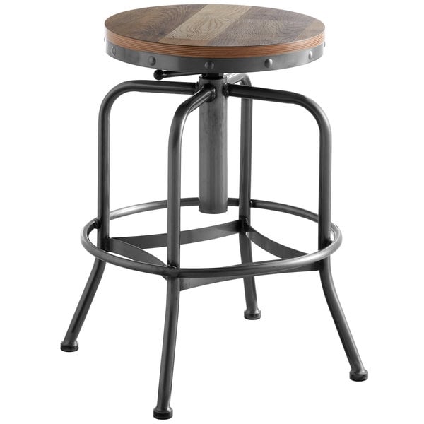 Buy ???? Lancaster Table & Seating Screw Top Adjustable Height Clear ???? Coat Barstool With Driftwood Seat ???? 4 Buy ???? Lancaster Table & Seating Screw Top Adjustable Height Clear ???? Coat Barstool With Driftwood Seat ???? - Image 2