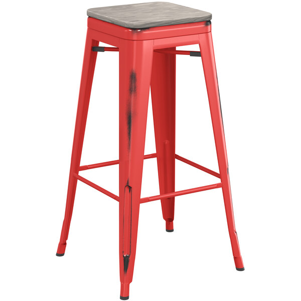 Lancaster Table & Seating Alloy Series Distressed Red Stackable Metal Indoor Industrial Barstool with Gray Wood Seat Flash Sale ???? LT&S Alloy Series Lancaster Table & Seating Alloy Series Distressed Red Stackable Metal Indoor Industrial Barstool With Gray Wood Seat ✨ -Lancaster Shop unnamed file 1291