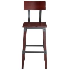 Discount ???? Lancaster Table & Seating Rustic Industrial Bar Height Chair With Mahogany Finish ???? -Lancaster Shop unnamed file 131