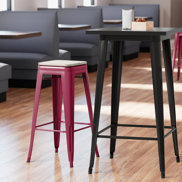 Cheapest ⌛ LT&S Alloy Series Lancaster Table & Seating Alloy Series Sangria Stackable Metal Indoor Industrial Barstool With Gray Wood Seat ???? 3 Cheapest ⌛ LT&S Alloy Series Lancaster Table & Seating Alloy Series Sangria Stackable Metal Indoor Industrial Barstool With Gray Wood Seat ????