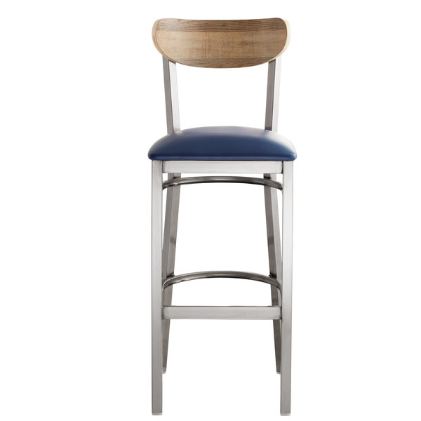 Lancaster Table & Seating Boomerang Bar Height Clear Coat Chair with Navy Vinyl Seat and Driftwood Back Deals ???? LT&S Boomerang Series Lancaster Table & Seating Boomerang Bar Height Clear ???? Coat Chair With Navy Vinyl Seat And Driftwood Back ???? -Lancaster Shop unnamed file 1413