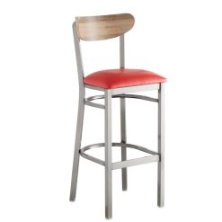 Flash Sale ???? LT&S Boomerang Series Lancaster Table & Seating Boomerang Bar Height Clear ???? Coat Chair With Red Vinyl Seat And Driftwood Back ✨ -Lancaster Shop unnamed file 1419