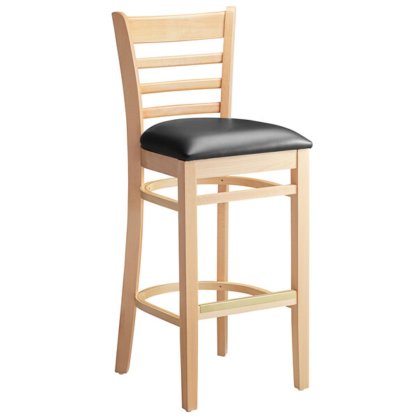 Lancaster Table & Seating Natural Ladder Back Bar Height Chair with Black Padded Seat Discount ⌛ Lancaster Table & Seating Natural Ladder Back Bar Height Chair With Black Padded Seat ???? -Lancaster Shop unnamed file 1457