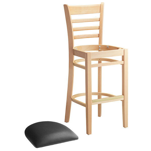 Lancaster Table & Seating Natural Ladder Back Bar Height Chair with Black Padded Seat Discount ⌛ Lancaster Table & Seating Natural Ladder Back Bar Height Chair With Black Padded Seat ???? -Lancaster Shop unnamed file 1459