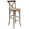 Discount ???? Flash Furniture XA-X-BAR-GO-BC-GG Hercules Dark Antique Wood Stackable Cross Back Barstool With Cushion ✔️ -Lancaster Shop unnamed file 1478
