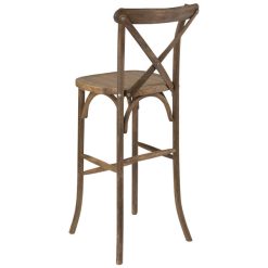 Discount ???? Flash Furniture XA-X-BAR-GO-BC-GG Hercules Dark Antique Wood Stackable Cross Back Barstool With Cushion ✔️ -Lancaster Shop unnamed file 1479
