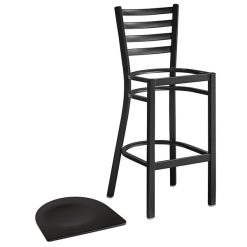 Outlet ???? Lancaster Table & Seating Black Frame Ladder Back Bar Height Chair With Black Wood Seat ⭐ -Lancaster Shop unnamed file 149
