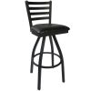 New ???? BFM Seating 2160SBLV-SB Lima Sand Black Steel Bar Height Chair With 2" Black Vinyl Swivel Seat ???? -Lancaster Shop unnamed file 1495