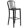 Coupon ✨ Flash Furniture CH-61200-30-BK-GG 30" Black Metal Indoor / Outdoor Bar Height Stool With Vertical Slat Back ❤️ -Lancaster Shop unnamed file 1496