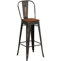 Budget ???? LT&S Alloy Series Lancaster Table & Seating Alloy Series Distressed Copper Metal Indoor Industrial Cafe Bar Height Stool With Vertical Slat Back And Walnut Wood Seat ???? -Lancaster Shop unnamed file 152