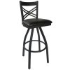 Best reviews of ✔️ BFM Seating 2130SBLV-SB Akrin Metal Barstool With 2" Black Vinyl Swivel Seat ✔️