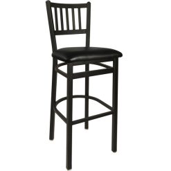Cheapest ???? BFM Seating 2090BBLV-SB Troy Sand Black Steel Bar Height Chair With 2" Black Vinyl Seat ????