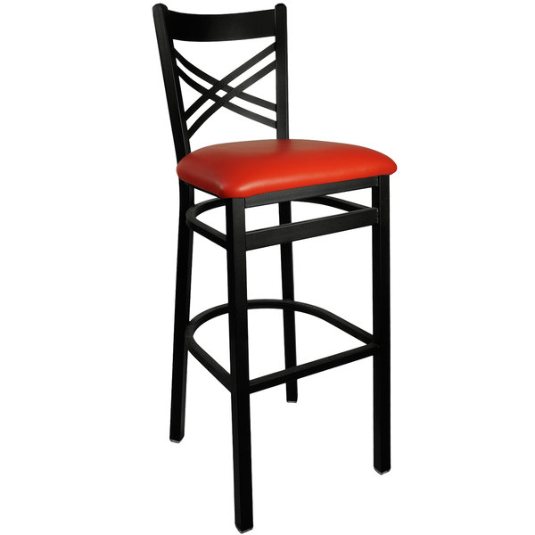 BFM Seating 2130BRDV-SB Akrin Metal Barstool with 2" Red Vinyl Seat Cheapest ⌛ BFM Seating 2130BRDV-SB Akrin Metal Barstool With 2" Red Vinyl Seat ???? -Lancaster Shop unnamed file 1564