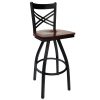 Discount ???? BFM Seating 2130SMHW-SB Akrin Metal Barstool With Mahogany Wood Swivel Seat ???? -Lancaster Shop unnamed file 1572