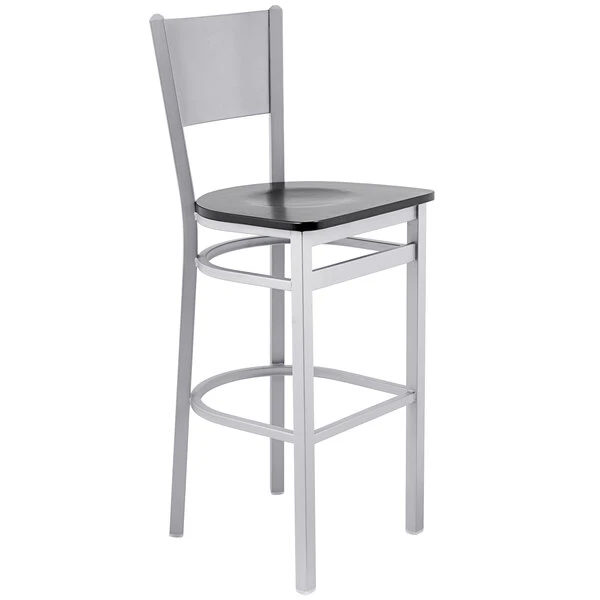 Top 10 ๐ BFM Seating 2140BBLW-SM Axel Silver Mist Steel Bar Height Chair With Black Wood Seat ๐ - Image 2