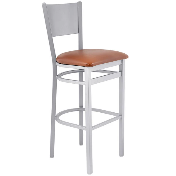 Top 10 ๐ BFM Seating 2140BLBV-SM Axel Silver Mist Steel Bar Height Chair With Light Brown Padded Vinyl Seat ๐ - Image 2
