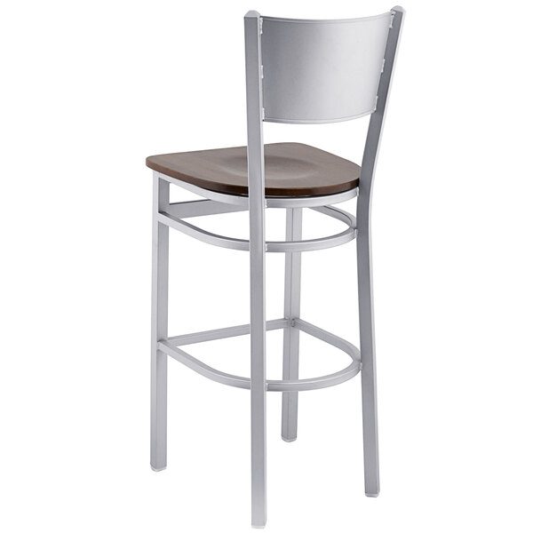 Wholesale ???? BFM Seating 2140BWAW-SM Axel Silver Mist Steel Bar Height Chair With Walnut Wood Seat ???? 5 Wholesale ???? BFM Seating 2140BWAW-SM Axel Silver Mist Steel Bar Height Chair With Walnut Wood Seat ???? - Image 3