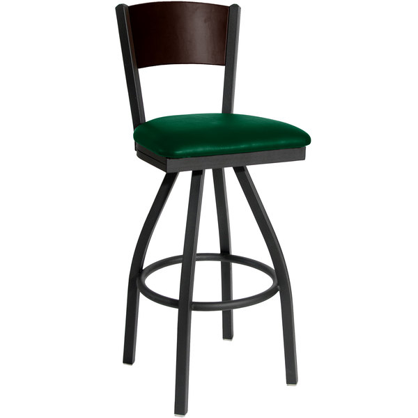 BFM Seating 2150SGNV-WASB Dale Sand Black Metal Swivel Bar Height Chair with Walnut Finish Wooden Back and 2" Green Vinyl Seat Best Pirce ???? BFM Seating 2150SGNV-WASB Dale Sand Black Metal Swivel Bar Height Chair With Walnut Finish Wooden Back And 2" Green Vinyl Seat ???? -Lancaster Shop unnamed file 1616