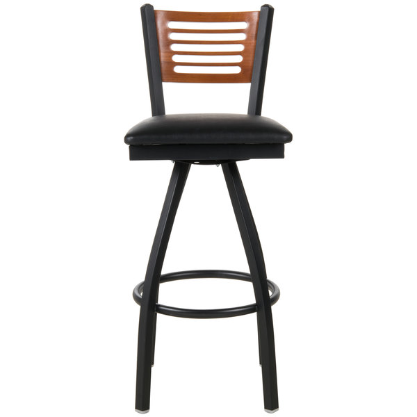 BFM Seating 2151SBLV-CHSB Espy Sand Black Metal Bar Height Chair with Cherry Wooden Back and 2" Black Vinyl Swivel Seat Budget ???? BFM Seating 2151SBLV-CHSB Espy Sand Black Metal Bar Height Chair With Cherry Wooden Back And 2" Black Vinyl Swivel Seat ???? -Lancaster Shop unnamed file 1624
