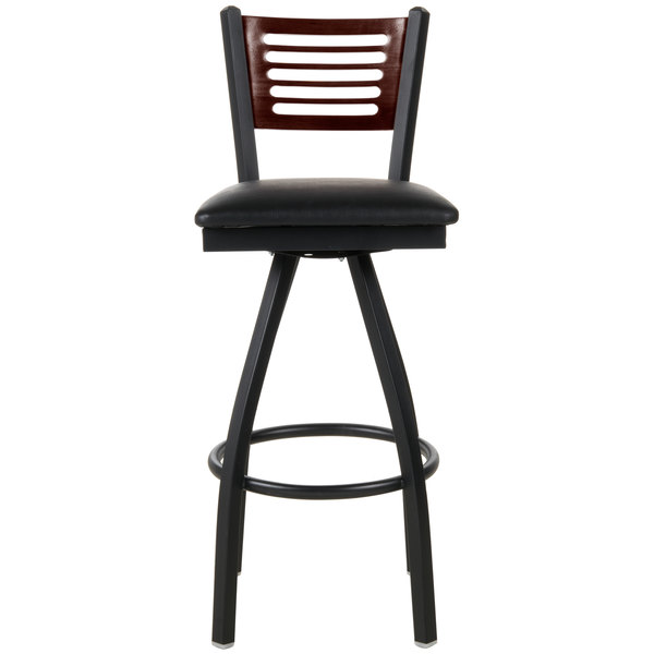 BFM Seating 2151SBLV-WASB Espy Sand Black Metal Bar Height Chair with Walnut Wooden Back and 2" Black Vinyl Swivel Seat Deals ???? BFM Seating 2151SBLV-WASB Espy Sand Black Metal Bar Height Chair With Walnut Wooden Back And 2" Black Vinyl Swivel Seat ⭐ -Lancaster Shop unnamed file 1633
