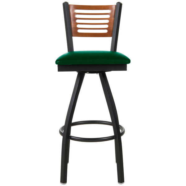BFM Seating 2151SGNV-CHSB Espy Sand Black Metal Bar Height Chair with Cherry Wooden Back and 2" Green Vinyl Swivel Seat Cheapest ???? BFM Seating 2151SGNV-CHSB Espy Sand Black Metal Bar Height Chair With Cherry Wooden Back And 2" Green Vinyl Swivel Seat ???? -Lancaster Shop unnamed file 1657