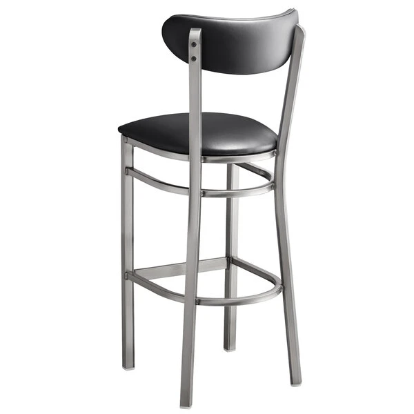 Coupon โ๏ธ LT&S Boomerang Series Lancaster Table & Seating Boomerang Bar Height Clear ๐งฅ Coat Chair With Black Vinyl Seat And Back ๐ - Image 3