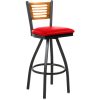 Best reviews of ???? BFM Seating 2151SRDV-NTSB Espy Sand Black Metal Bar Height Chair With Natural Wooden Back And 2" Red Vinyl Swivel Seat ???? -Lancaster Shop unnamed file 1686