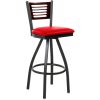 Buy ???? BFM Seating 2151SRDV-WASB Espy Sand Black Metal Bar Height Chair With Walnut Wooden Back And 2" Red Vinyl Swivel Seat ???? -Lancaster Shop unnamed file 1689