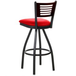Buy ???? BFM Seating 2151SRDV-WASB Espy Sand Black Metal Bar Height Chair With Walnut Wooden Back And 2" Red Vinyl Swivel Seat ???? -Lancaster Shop unnamed file 1690