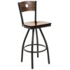Best reviews of ???? BFM Seating 2152SWAW-WASB Darby Sand Black Metal Bar Height Chair With Walnut Wooden Back And Swivel Seat ❤️