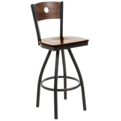 Best reviews of ???? BFM Seating 2152SWAW-WASB Darby Sand Black Metal Bar Height Chair With Walnut Wooden Back And Swivel Seat ❤️