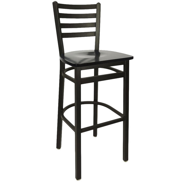 BFM Seating 2160BBLW-SB Lima Metal Ladder Back Barstool with Black Wooden Seat New ???? BFM Seating 2160BBLW-SB Lima Metal Ladder Back Barstool With Black Wooden Seat ???? -Lancaster Shop unnamed file 1729