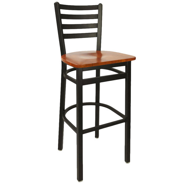 BFM Seating 2160BCHW-SB Lima Metal Ladder Back Barstool with Cherry Wooden Seat Deals ???? BFM Seating 2160BCHW-SB Lima Metal Ladder Back Barstool With Cherry Wooden Seat ???? -Lancaster Shop unnamed file 1733