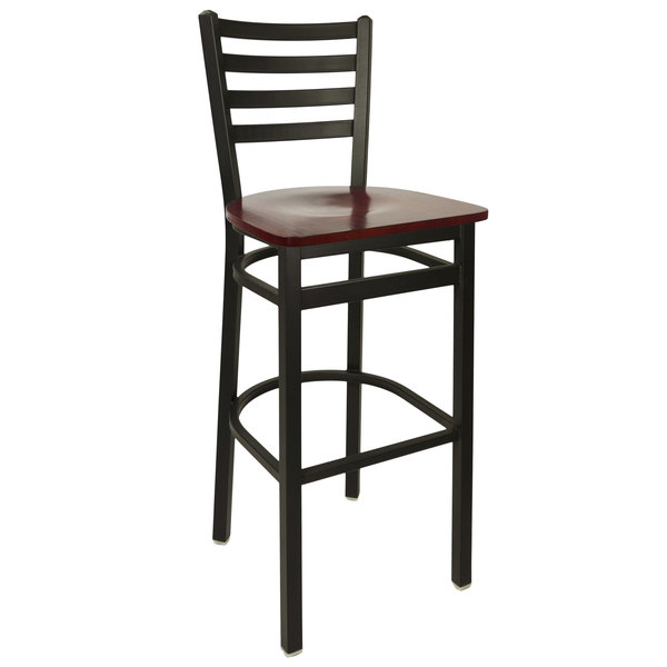 BFM Seating 2160BMHW-SB Lima Metal Ladder Back Barstool with Mahogany Wooden Seat Flash Sale ???? BFM Seating 2160BMHW-SB Lima Metal Ladder Back Barstool With Mahogany Wooden Seat ⌛ -Lancaster Shop unnamed file 1739