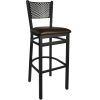 Best deal ⌛ BFM Seating 2161BDBV-SB Polk Sand Black Steel Bar Height Chair With 2" Dark Brown Vinyl Seat ⭐